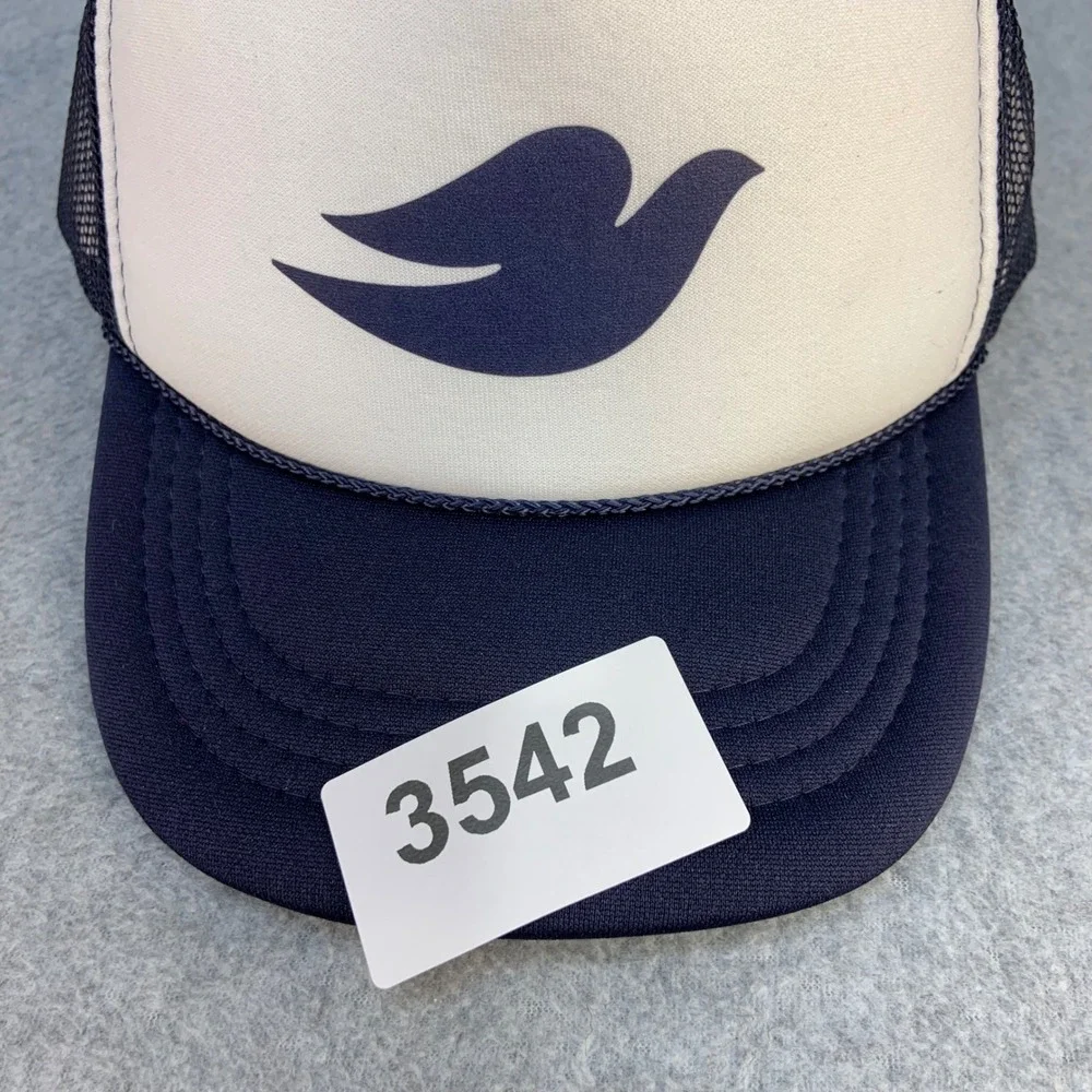 Bird Logo Youth Navy Blue Otto Trucker Hat Snapback Mesh Cap 39-165 OSFM